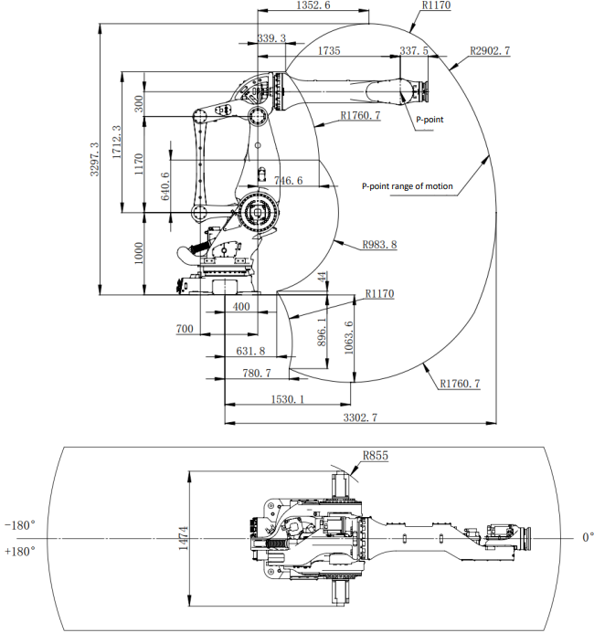 ESTUN ER350-3300-CE 6-Achsen Roboter | 350 kg / 3300 mm – erweitertes Schwerlastsystem