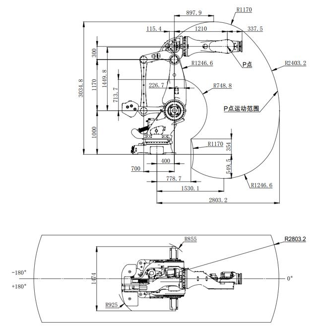 ESTUN ER700-2800-CE 6-Achsen Roboter | 700 kg / 2800 mm – maximale Industrie-Schwerlastklasse