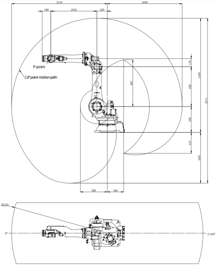 ESTUN ER70B-2100-CE 6-Achsen Roboter | 70 kg / 2100 mm – leistungsstarkes Handling- und Palettiersystem