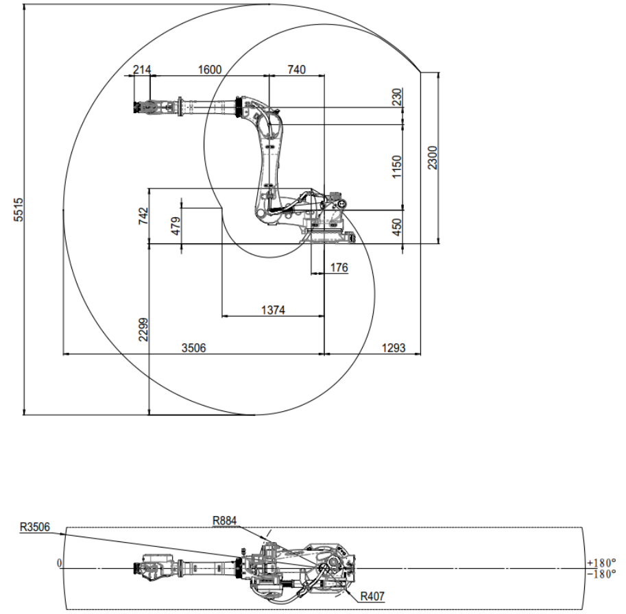 ESTUN ER100B-3500-DW-CE 6-Achsen Roboter | 100 kg / 3500 mm – extra lange Reichweite