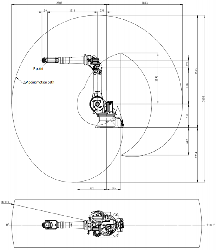 ESTUN ER20-2300-HI-CE 6-Achsen Roboter | 20 kg / 2300 mm – Langarm für große Produktionszellen